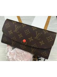 Louis Vuitton Monogram Canvas Emilie Wallet M60696 Orange HY4374fH28