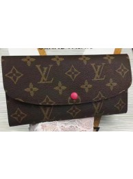 Louis Vuitton Monogram Canvas Emilie Wallet M60696 Red HY4383tQ92