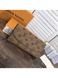 Louis Vuitton Monogram Canvas EMILIE WALLET M60697 Purple HY14888Ty85