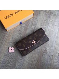 Louis Vuitton Monogram Canvas EMILIE WALLET M64202 Pink HY645TV86