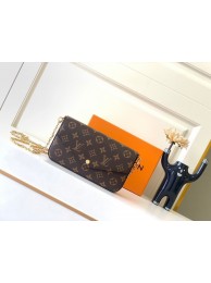Louis Vuitton Monogram Canvas Felicie Chain Wallet M61276 Red HY1461dE28