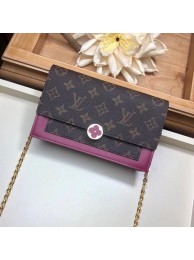 Louis Vuitton Monogram Canvas FLORE Chain Wallet M67404 Lie De Vin HY6010nU55