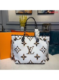 Louis Vuitton Monogram Canvas Original Leather NEVERFULL MM M44567 White HY4487rJ28