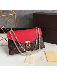 Louis Vuitton Monogram Canvas Pallas Chain Cerise M41201 Red HY21360yx89