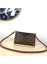 Louis Vuitton Monogram Canvas PALLAS Clutch Original Leather M41638 Black HY9302xh67
