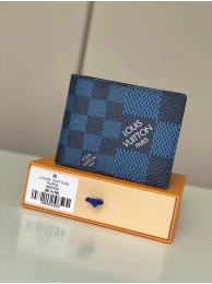 Louis vuitton Monogram Canvas Wallet N60434 blue HY6375nU55