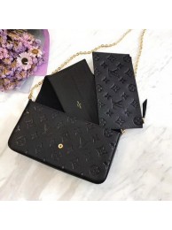 Louis Vuitton Monogram Empreinte POCHETTE FeLICIE M64064 Black HY21334LG44