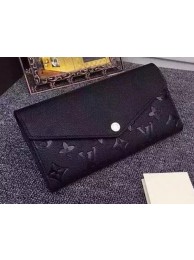 Louis Vuitton Monogram Empreinte SARAH WALLET M61182 Black HY18550fw56