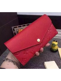 Louis Vuitton Monogram Empreinte SARAH WALLET M61182 Red HY8093fo19