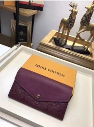 Louis Vuitton Monogram Empreinte SARAH WALLET M61182 Wine HY15910lk46