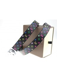 Louis Vuitton Monogram Multicolore Belt LV2052 Black Silver HY4219VI95
