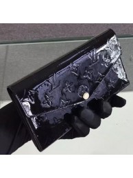 Louis Vuitton Monogram Vernis SARAH WALLET M90225 Black HY23101qM91