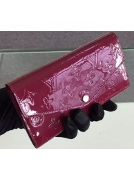 Louis Vuitton Monogram Vernis SARAH WALLET M90225 Purple HY7034Is79
