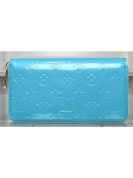 Louis Vuitton Monogram Vernis Zippy Wallet M90227 Light Blue HY6909va68