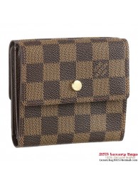 Louis Vuitton N61654 Damier Ebene Canvas Elise Wallet HY14156tL32