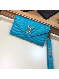LOUIS VUITTON NEW WAVE LONG WALLET M63298 blue HY21098iv85