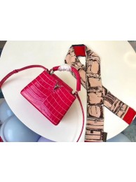 Louis vuitton original crocodile CAPUCINES PM M94587 rose HY16704tg76