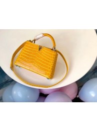 Louis vuitton original crocodile CAPUCINES PM M94587 yellow HY8807Dq89