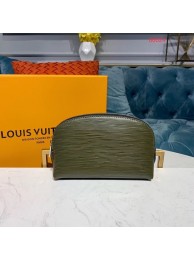 Louis vuitton original Epi Leather COSMETIC POUCH PM M52030 Khaki HY14383Gm74