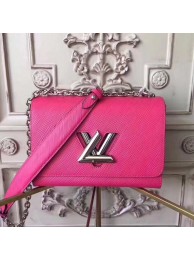 Louis vuitton original epi leather TWIST MM M50332 rose HY5249MO84