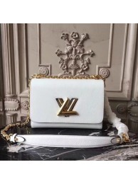 Louis vuitton original epi leather TWIST MM M50332 white HY7555ki86