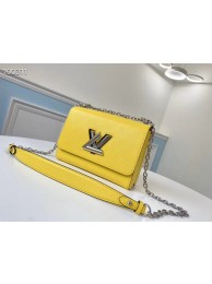 Louis vuitton original epi leather TWIST MM M66119 yellow HY24706NP24