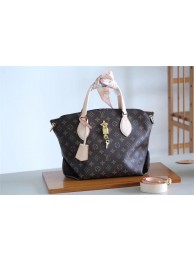 Louis vuitton original FLOWER ZIPPED TOTE MM M44347 Beige HY11123JD28