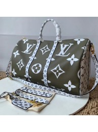 Louis Vuitton Original KEEPALL 50 M44590 Khaki HY2243PC54