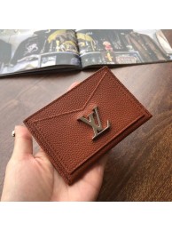 Louis vuitton original LOCKME CARD HOLDER M68555 brown HY20581HW50