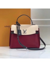 Louis Vuitton Original LOCKME EVER M52360 Lie De Vin Etain Creme HY14715dV68