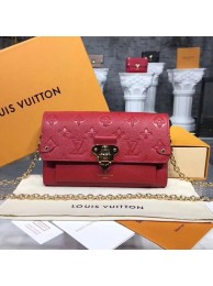 Louis vuitton original mongram empreinte CHAIN WALLET M63399 RED HY17502bW68