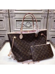 Louis Vuitton Original Monogram Canvas NEVERFULL 40156 Pink HY11125rf73