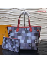 Louis vuitton original monogram canvas NEVERFULL MM M40995 blue HY8494Is79