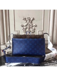 Louis Vuitton Original Monogram Canvas SMALL POUCH 43854 blue HY24610lU52