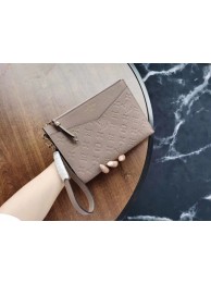 Louis Vuitton Original Monogram Empreinte Clutch bag MELANIE M68705 grey HY6328lq41