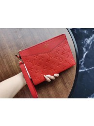Louis Vuitton Original Monogram Empreinte Clutch bag MELANIE M68705 red HY24723Xw85