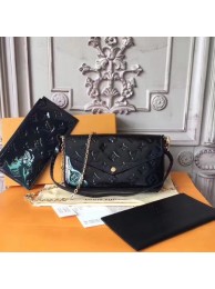Louis Vuitton Original Monogram Vernis POCHETTE FELICIE 61276 black HY14775rf73