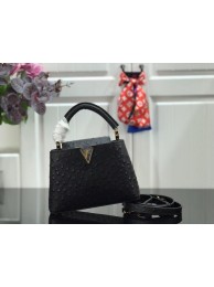 Louis vuitton original Ostrich pattern CAPUCINES BB M94587 Eau de Black HY3076ea89