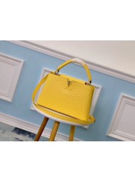 Louis vuitton original Ostrich pattern CAPUCINES PM M53665 yellow HY25996Eb92