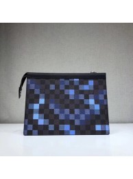 Louis Vuitton original POCHETTE VOYAGE MM N41696 blue HY10495nB26