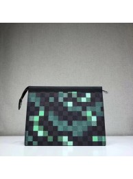 Louis Vuitton original POCHETTE VOYAGE MM N41696 green HY3749Is79