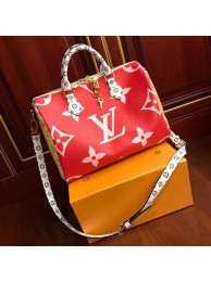 Louis Vuitton original SPEEDY 30 BANDOULIERE M40391 red HY5637wv88