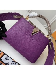 Louis vuitton original taurillon leather Capucines Mini N95509 purple HY22541EW67