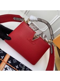 Louis vuitton original taurillon leather Capucines Mini N95509 red HY7559EB28