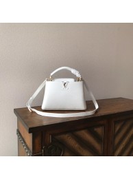 Louis vuitton original taurillon leather Capucines PM M48865 white HY5190nS91