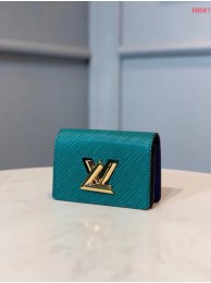 Louis vuitton original TWIST MULTICARTES card holder M68681 blue HY24703dN21