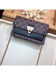 Louis Vuitton original VAVIN CHAIN WALLET N60237 black HY15015Lp50