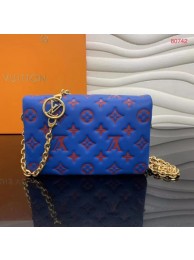 Louis Vuitton POCHETTE COUSSIN M80743 Blue & Red HY9148SS41