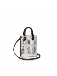 Louis Vuitton SAC PLAT XS N60479 Black and White HY11681dE28