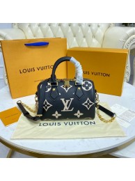 Louis Vuitton SPEEDY BANDOULIERE 20 M58953 Black&Beige HY13212aM39